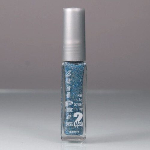 2MAD Nail Art Varnish Blue Sparkle 8 ml new