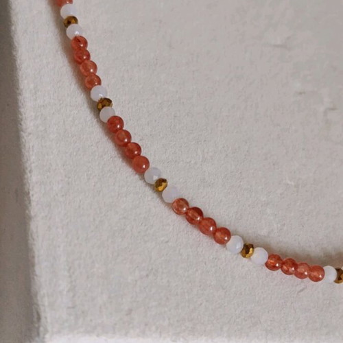 Handmade necklace new with semi-precious stones