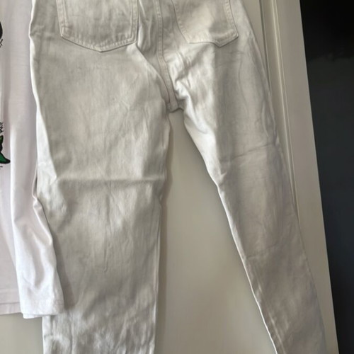 H&M pants size S new with gift t-shirt white turquoise