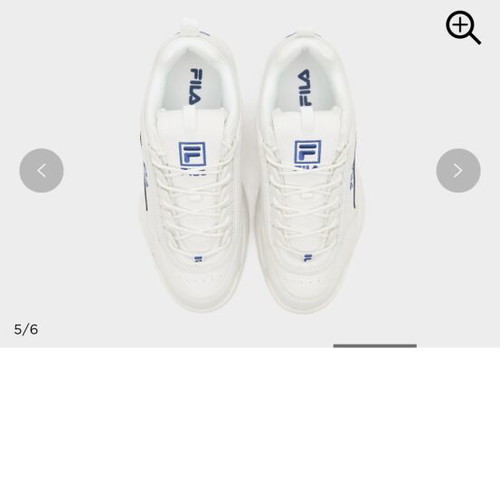 Fila Disruptor sneakers, size 39.5, white