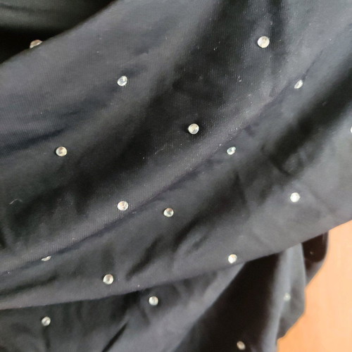 Top with rhinestones Zara black like new size M