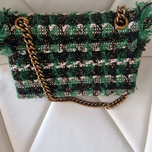 Women's shoulder bag like new, black and green