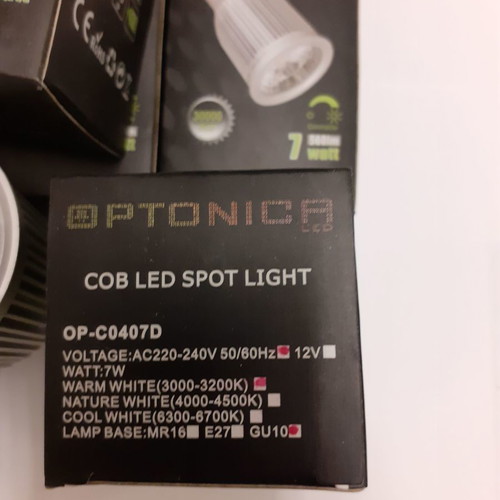LED spot GU10 dimmable 15 pieces, 7watt+5watt, warm white, new