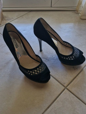 Michael Kors Peep Toe Γόβες Σχεδόν Αφόρετες, No 38, Μαύρες