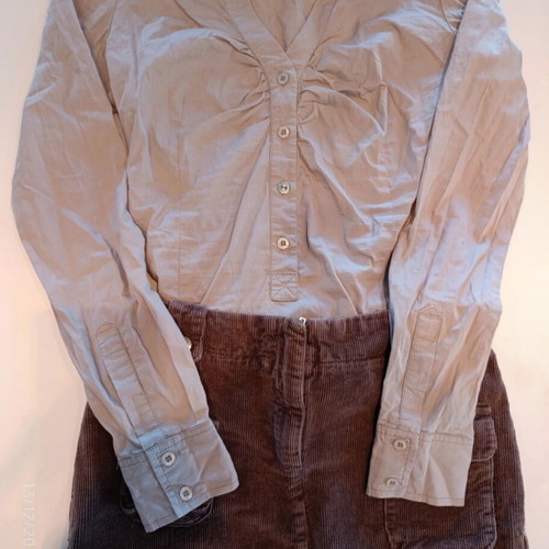 Toi&Moi beige shirt bodysuit S-M like new, cotton blend