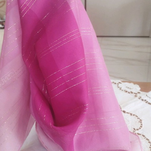 Gentilucci Italy Scarf 85x85 Like New Pink Lurex
