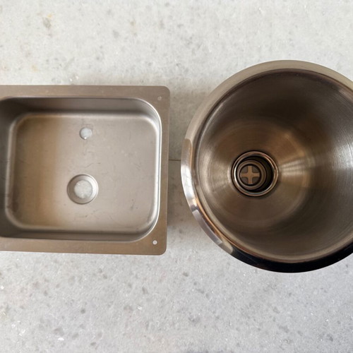 Inox professional sink bowl diameter 18cm height 16.5cm new