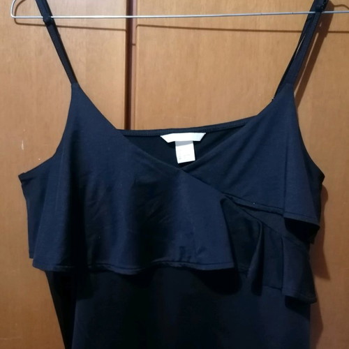 H&M sleeveless blouse new, black, size S