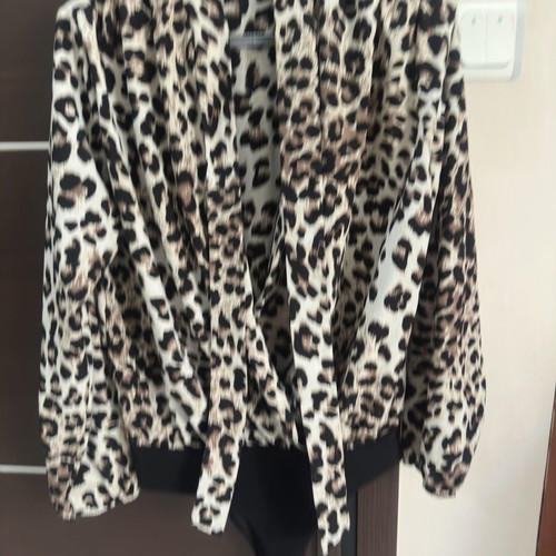 Bottega Veneta Women's Leopard Print Wrap Bodysuit like new