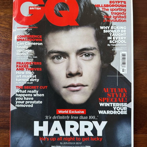 GQ magazine with Harry Styles 2013 like new