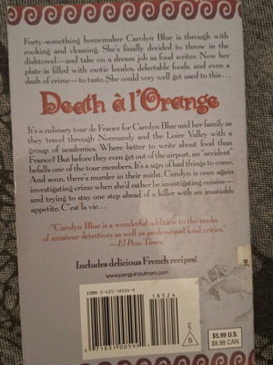 Death à l'Orange βιβλίο μεταχειρισμένο, Nancy Fairbanks, μυστήριο και συνταγές