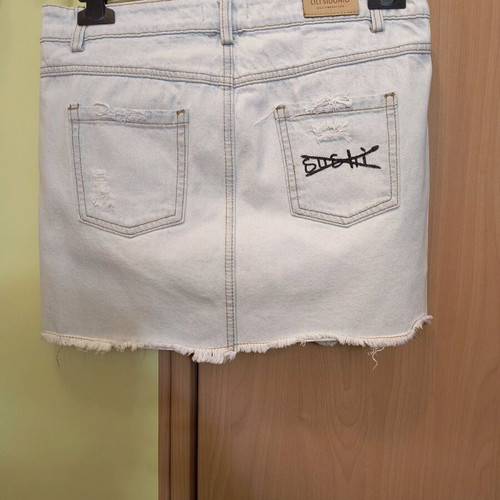 Molly Bracken denim skirt like new, turquoise, size S