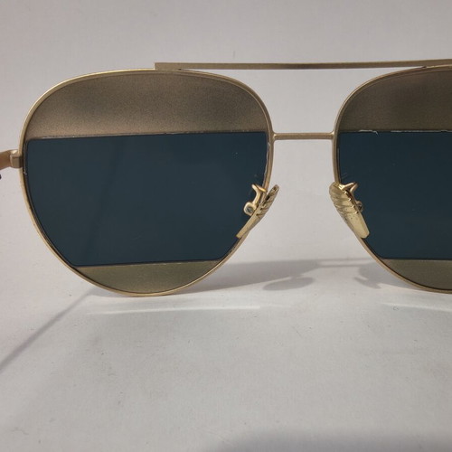Unisex sunglasses new, gold color with split lens design