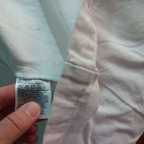 Divided H&M white jean dress small, like new