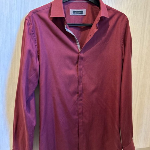 Silvano Verri men's burgundy shirt size L like new, slim fit