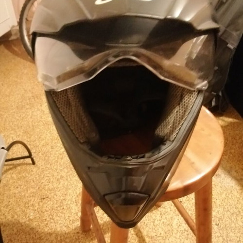 Acerbis Moto helmet used, black motocross design