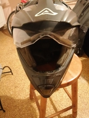 Acerbis Moto helmet used, black motocross design