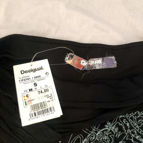 Desigual skirt new, 100% viscose with sequins and patchwork, size S