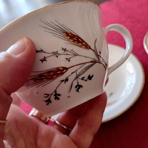Set of two old porcelain cups used, 1960s, Candia