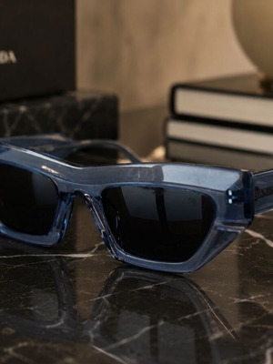 AV Sunglasses rectangular sunglasses new, transparent purple/blue