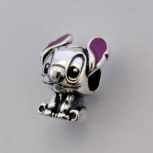 Charm Stitch silver S925 with purple enamel Disney new