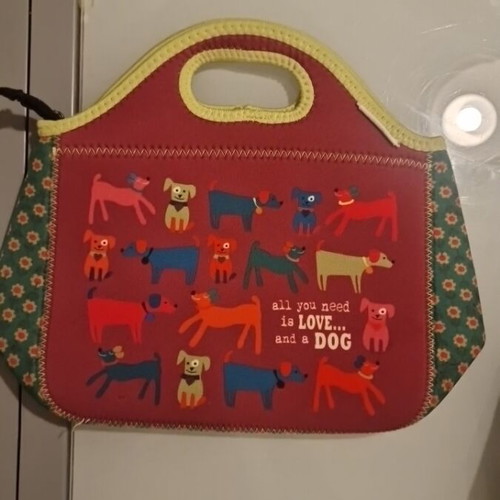 Maui & Sons school backpack set with lunch bag Love & Dog, abacus, geometric solids