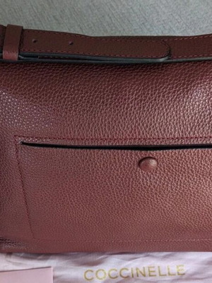 Coccinelle Liya leather shoulder bag new caramel brown