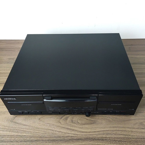 Kenwood KX-W4080 Vintage Double Cassette Deck used, black