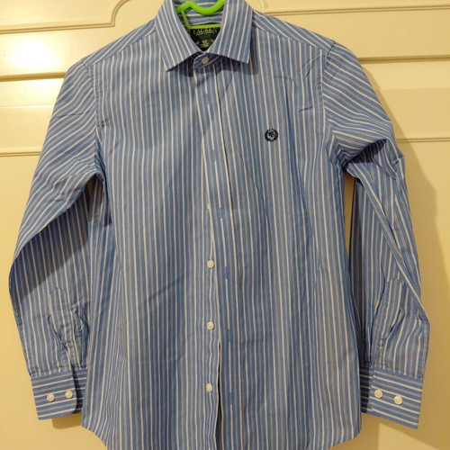 Ralph Lauren striped blue shirt like new, boys 10-12 years