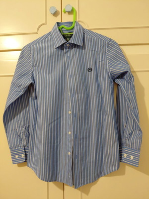 Ralph Lauren striped blue shirt like new, boys 10-12 years