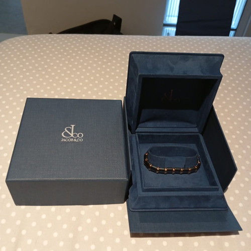 Jacob and Co Hematite Bracelet Rose Gold