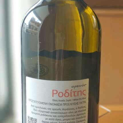 Roditis white dry wine PDO Patras 2024 750ml new, sealed