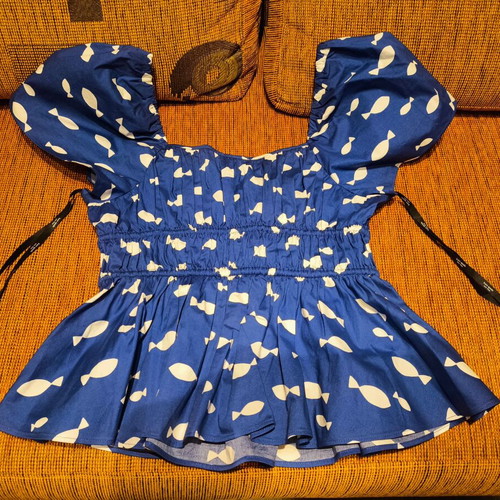 Kate Spade sleeveless blue blouse, size M, new