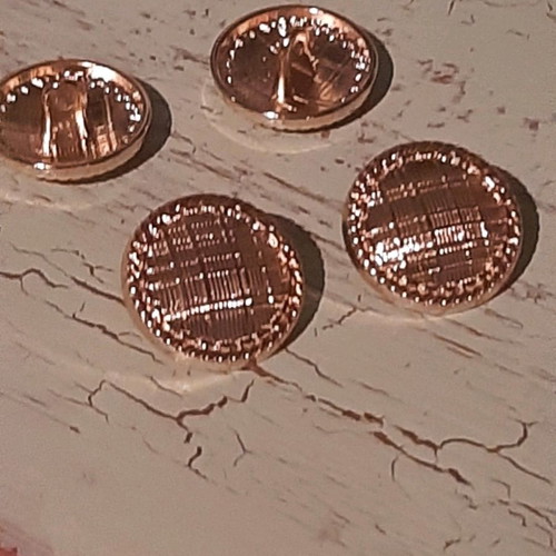 Metal buttons new, pack of 5 pieces