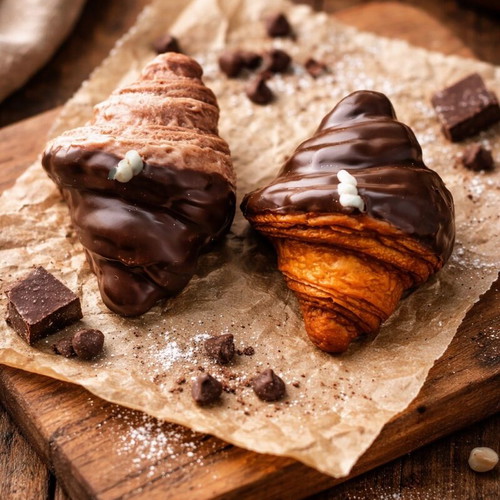 French Croissant candle new with chocolate texture