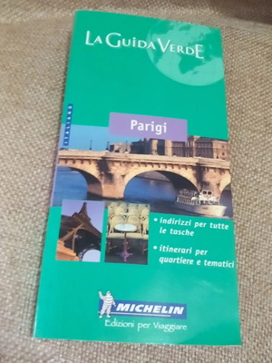 Michelin La Guida Verde Parigi travel guide used, Italian