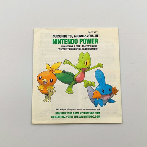 Pokemon Emerald Version for Game Boy Advance used with manual and poster