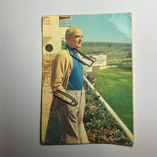 Konstantinos Karamanlis postcard used, rare