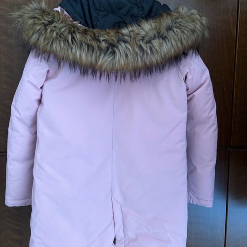 Napapijri pink jacket like new, very warm with removable fur hood