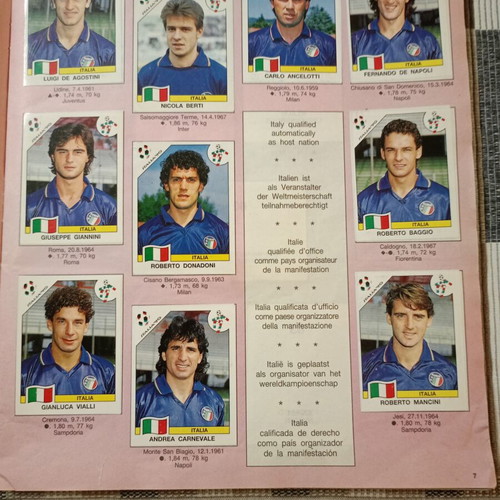 Panini Italia '90 Sticker Album used, complete
