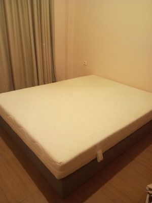 Stria pocket spring mattress 160x200 with upholstered bed frame