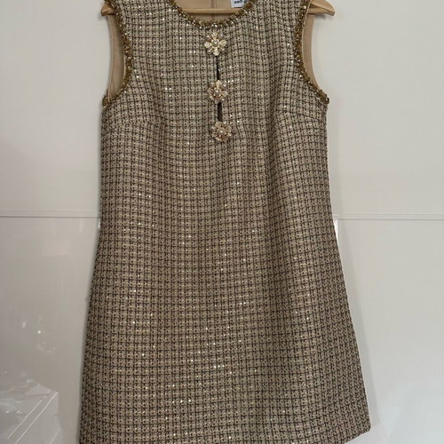 Self-Portrait mini dress gold boucle -  250,00 - Vendora.bg