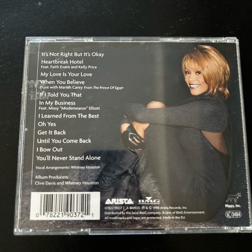 Whitney Houston My Love Is Yours CD like new with booklet