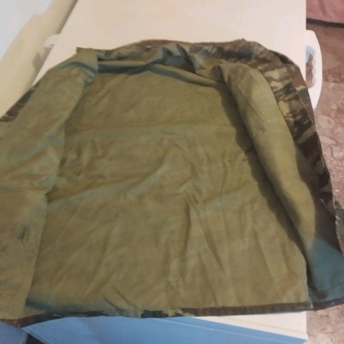 Greek army jacket used, size Large, missing 2 buttons