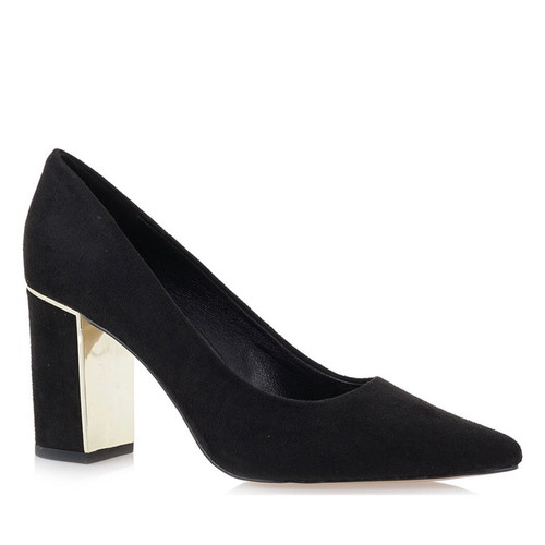 Exe black suede pumps size 40 like new with block heel
