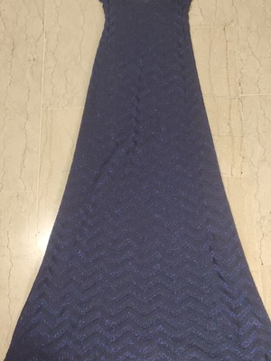 Zara maxi dress new, blue, knitted, size Medium