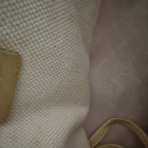 Trussardi cross body bag used beige with gold decorative details