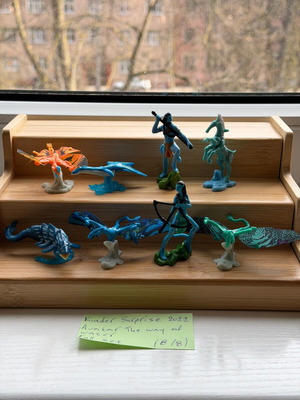 Φιγούρες Kinder έκπληξη Avatar The Way of Water 2022 μεταχειρισμένες, πακέτο 8