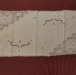 Handmade table runner new with cutwork 76x37