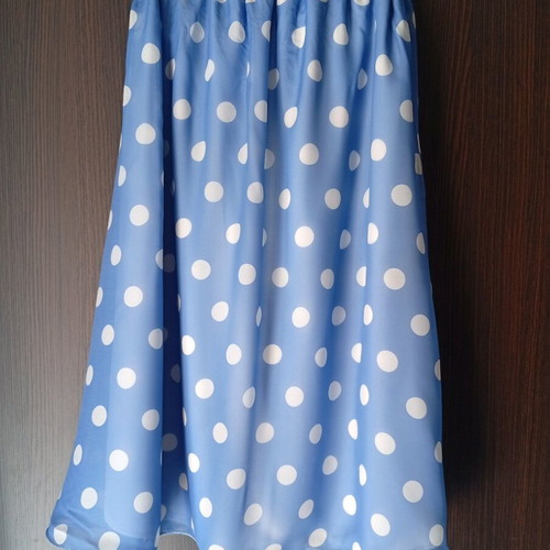Women's strapless dress new, white and blue